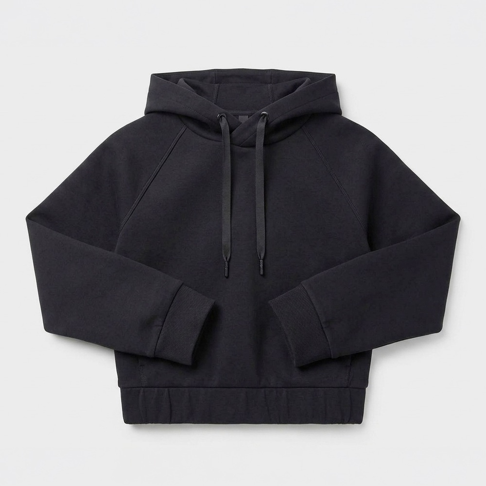 MPG Sport Chamber Cropped Fleece Sweatshirt Hoodie in Small